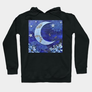 Moonlight Magic Mixed Media Hoodie